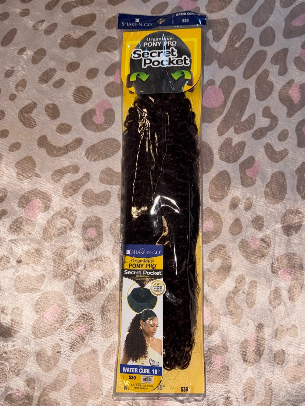 Shake-N-Go Organique Pony Pro Secret Pocket Water Curl 18” Ponytail Color 530